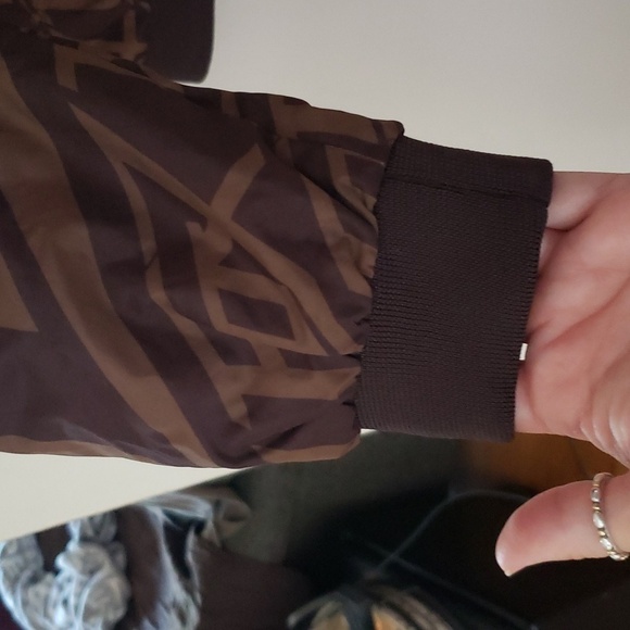 Fox racing full zip wind breaker hooded jacket, brown, netted lining, mens small - Picture 5 of 10